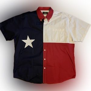 Red Head Texas Pattern Button-Up Shirt